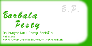 borbala pesty business card