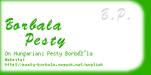 borbala pesty business card